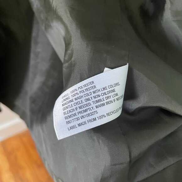 Merona Mens Water Resistant Olive Green Utility Jacket - Picture 5 of 10